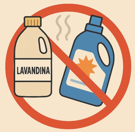 No mezcles lavandina con otros productos de&nbsp;limpieza